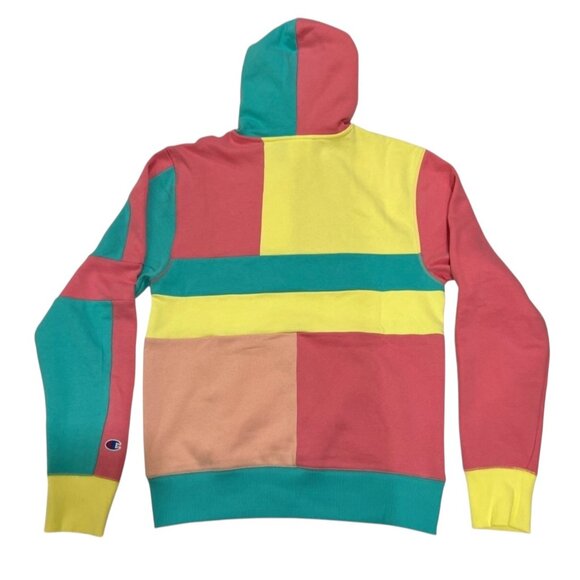 Champion Power Blend Long Sleeve Warm Hoodie Sweatshirt Sz Small Multi Color Kan - Picture 2 of 16